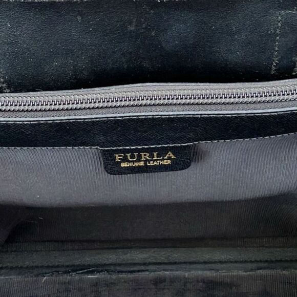 Furla Sally Black Leather Tote Bag with Double Handles - Picture 5 of 9